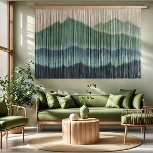 Best Sdjazl Woven Boho Macrame Wall Hanging Home Decor Tapestry Dip-Dyed Large